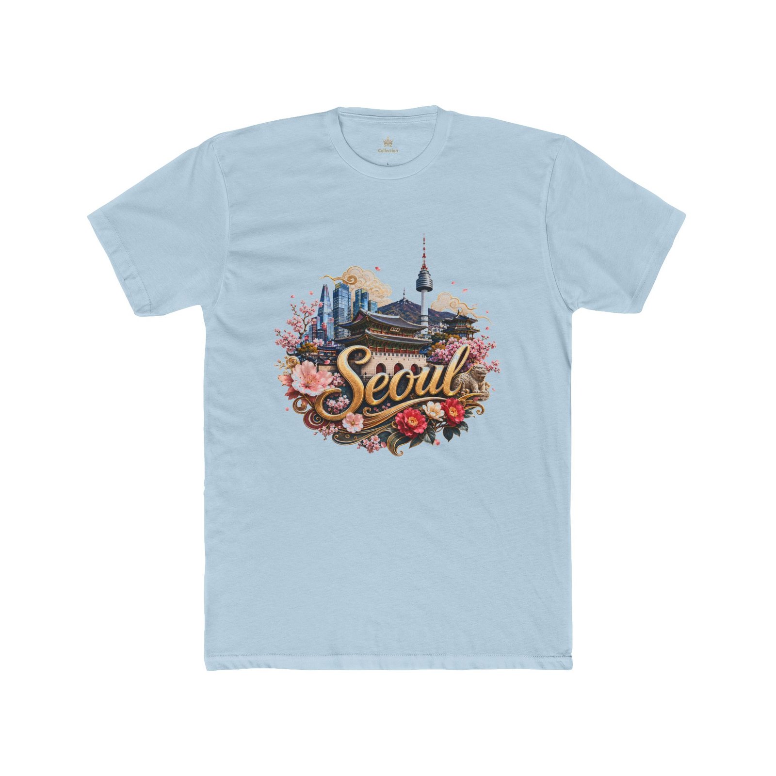Seoul Vintage Travel T‑Shirt — Retro Seoul Skyline & Cherry Blossoms Tee - Image 37