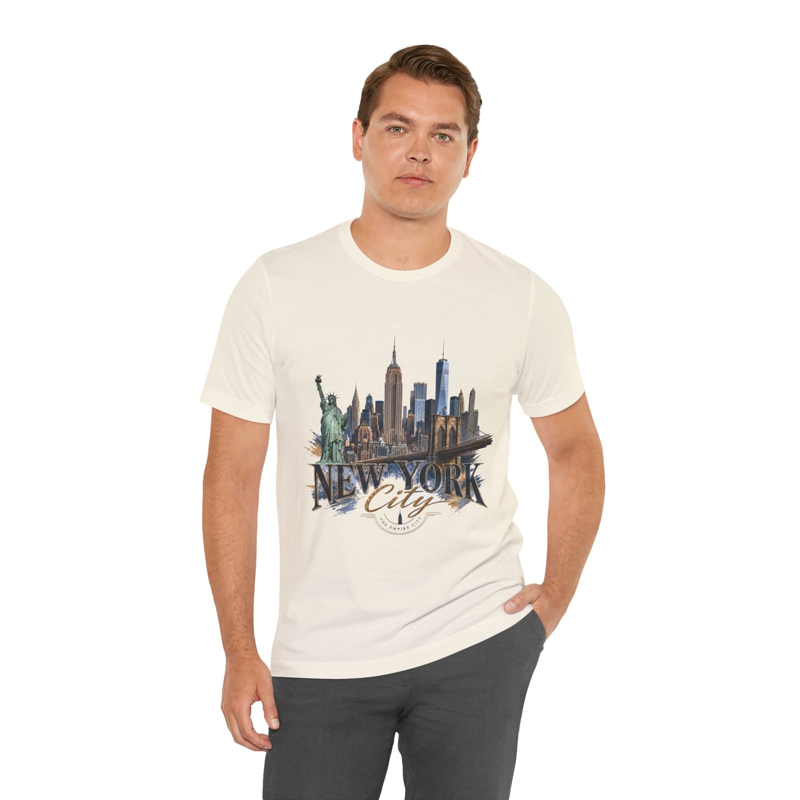 New York City Skyline Tee — Vintage Statue of Liberty & Manhattan Graphic T‑Shirt - Image 12