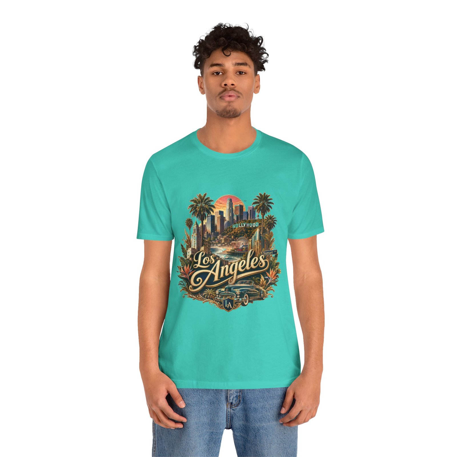 Los Angeles Vintage Skyline Tee — Retro Hollywood LA City T-Shirt - Image 102