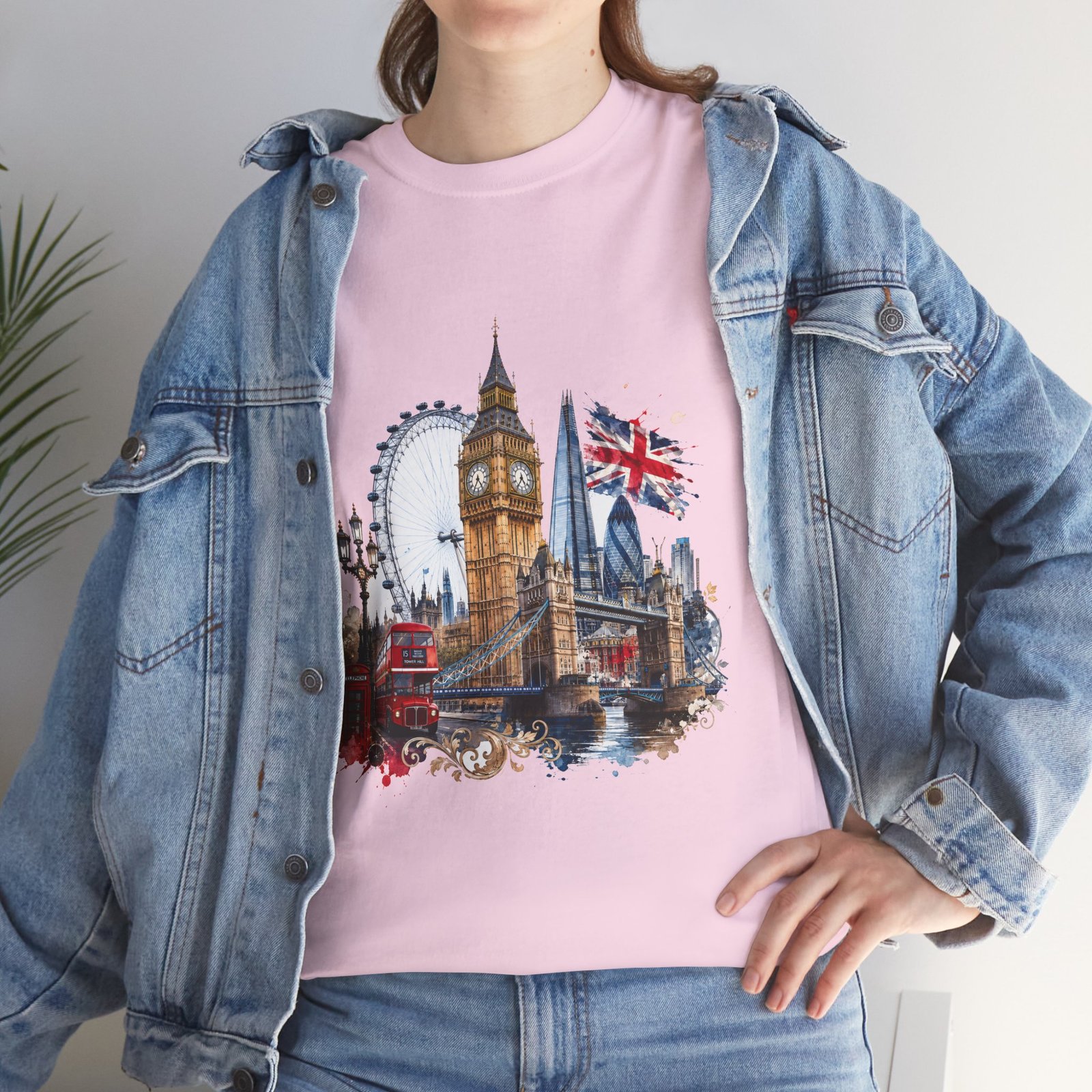 London Cityscape T‑Shirt — Big Ben, London Eye & Union Jack Graphic Tee - Image 31