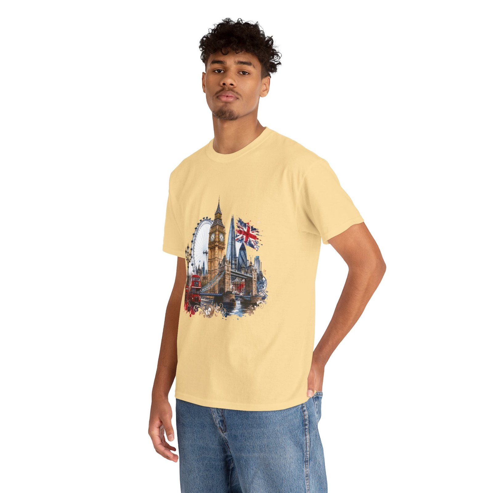London Cityscape T‑Shirt — Big Ben, London Eye & Union Jack Graphic Tee - Image 54
