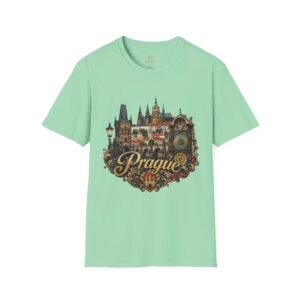 Prague Skyline T-Shirt — Vintage Prague Cityscape Graphic Tee