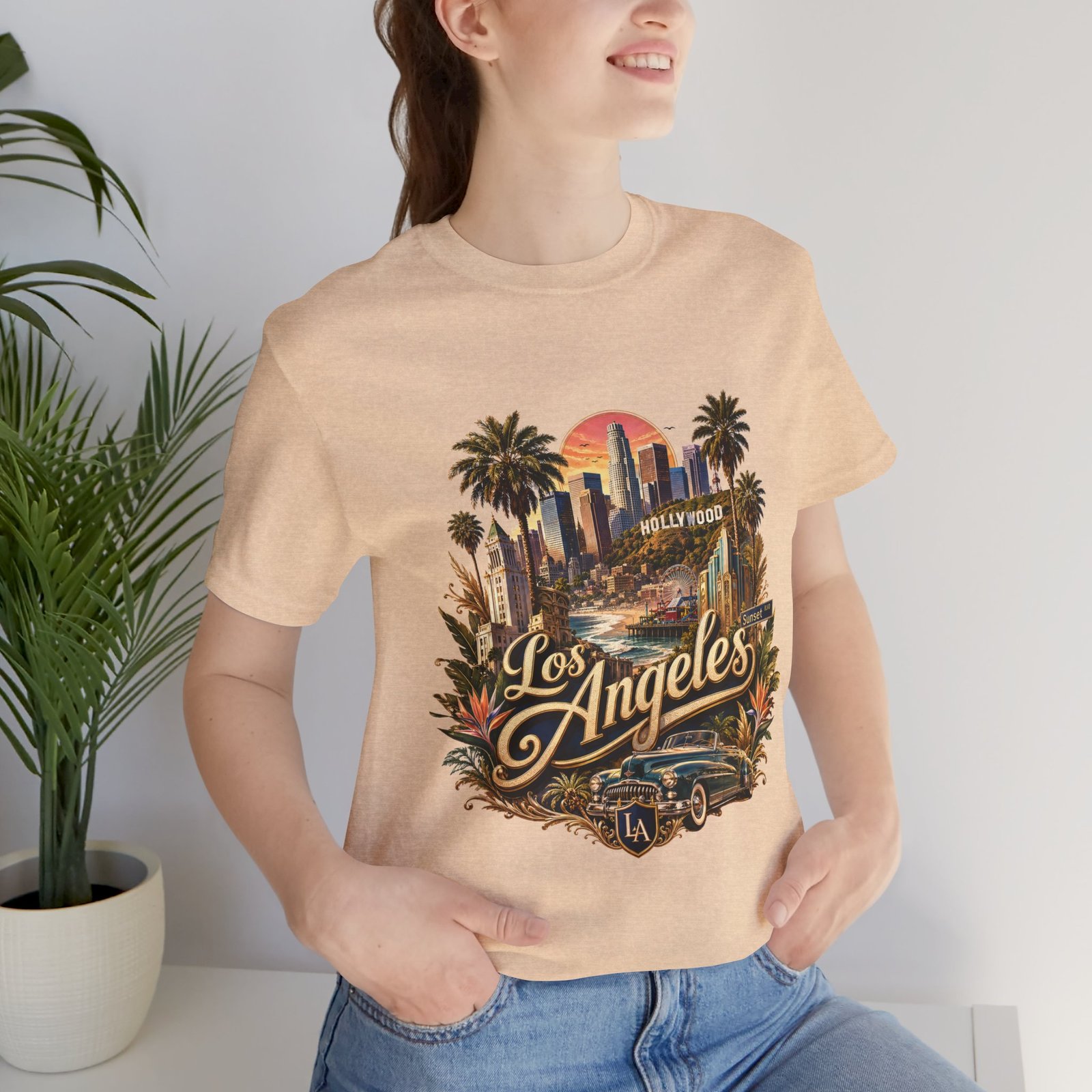 Los Angeles Vintage Skyline Tee — Retro Hollywood LA City T-Shirt - Image 79