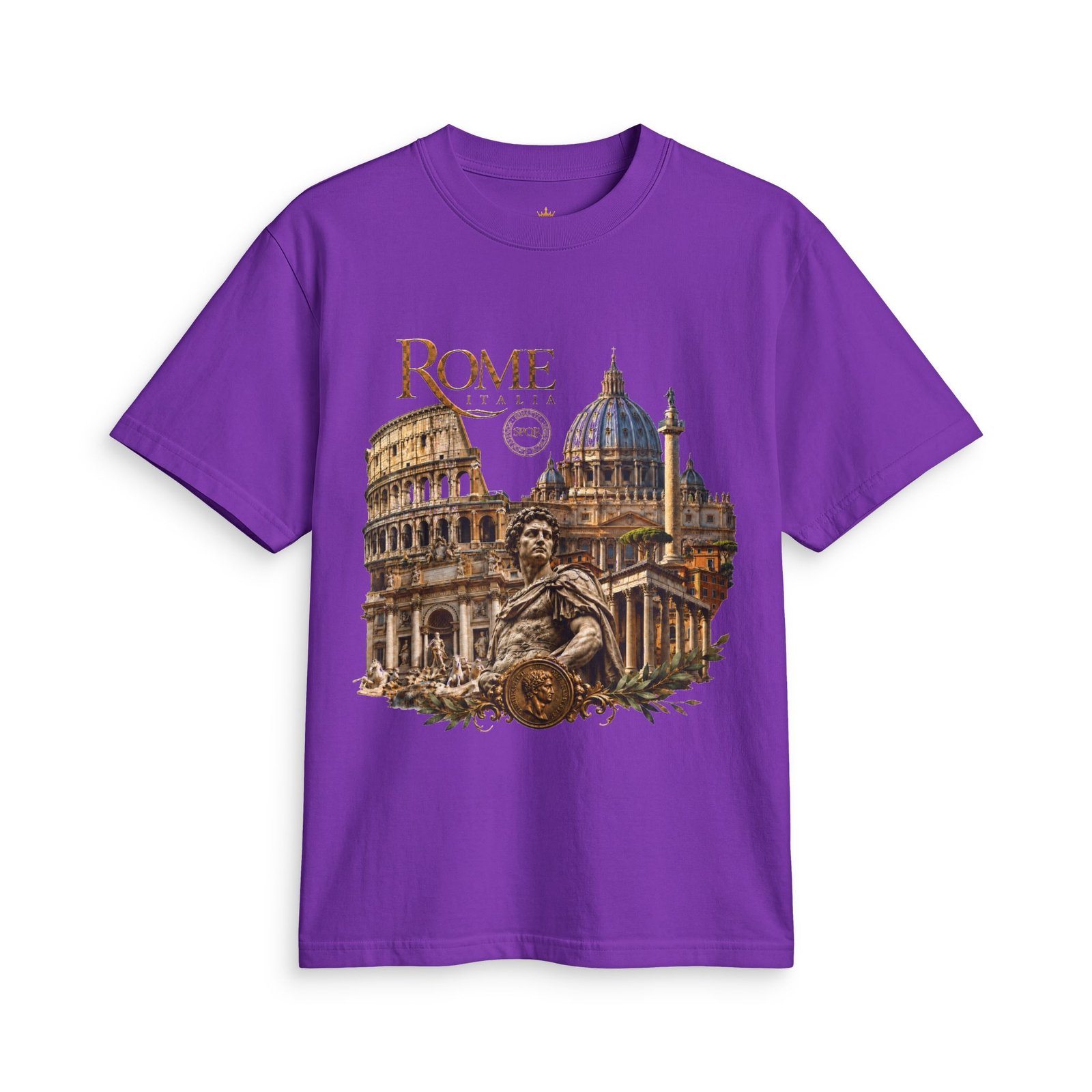 Rome Italy Vintage Architecture T-Shirt — Colosseum & St. Peter’s Basilica Travel Tee - Image 13