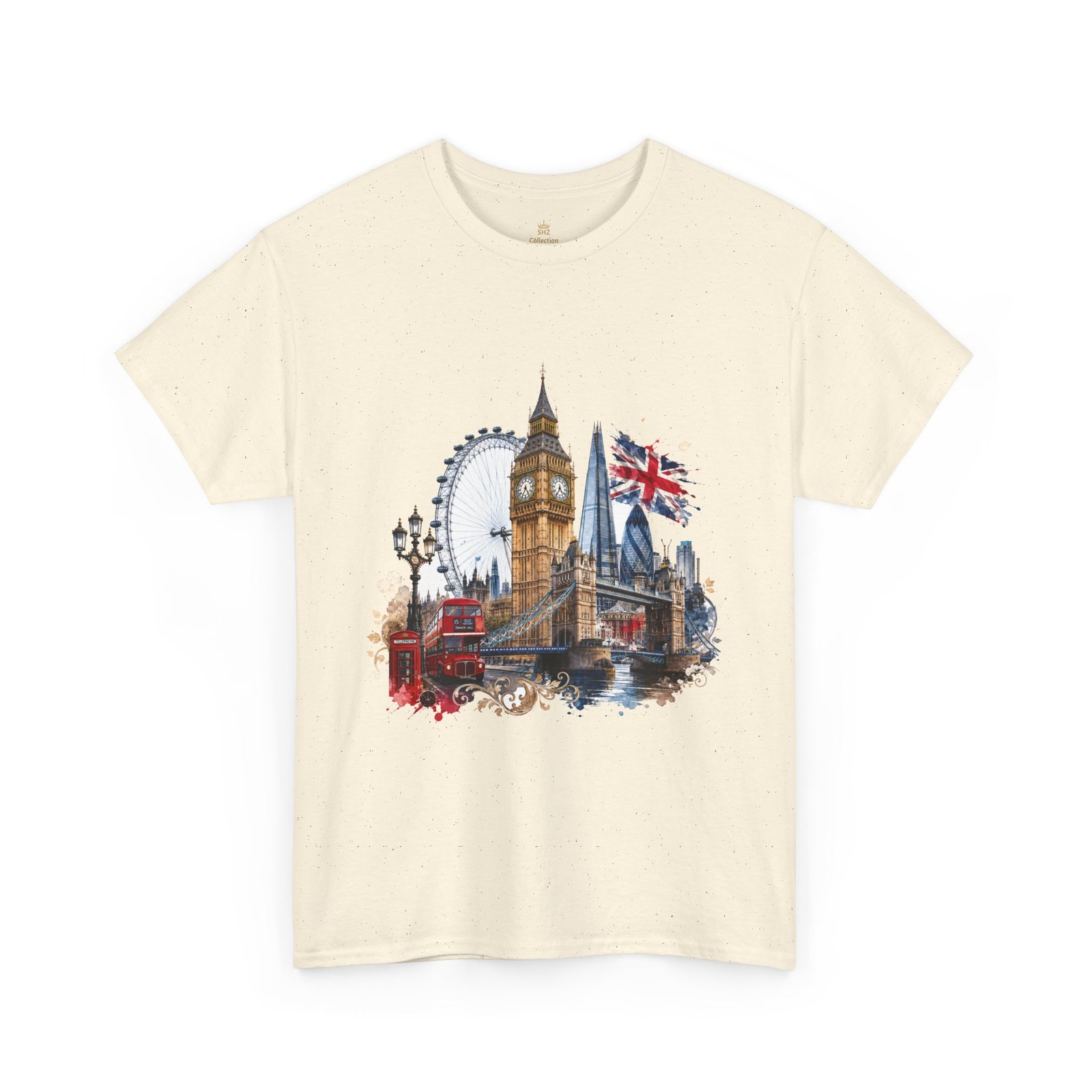 London Cityscape T‑Shirt — Big Ben, London Eye & Union Jack Graphic Tee - Image 9