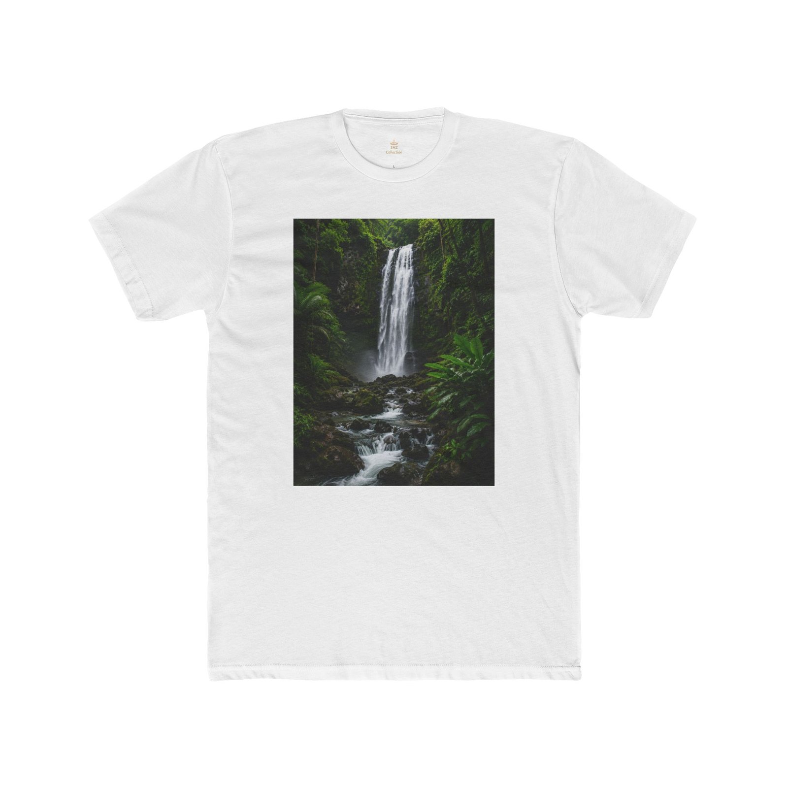 Waterfall Photo T‑Shirt — Forest Cascade Nature Tee - Image 7