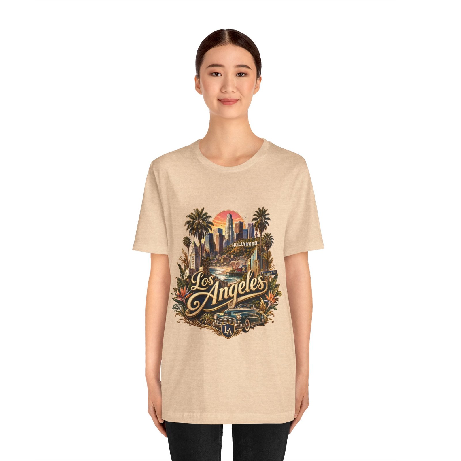 Los Angeles Vintage Skyline Tee — Retro Hollywood LA City T-Shirt - Image 77
