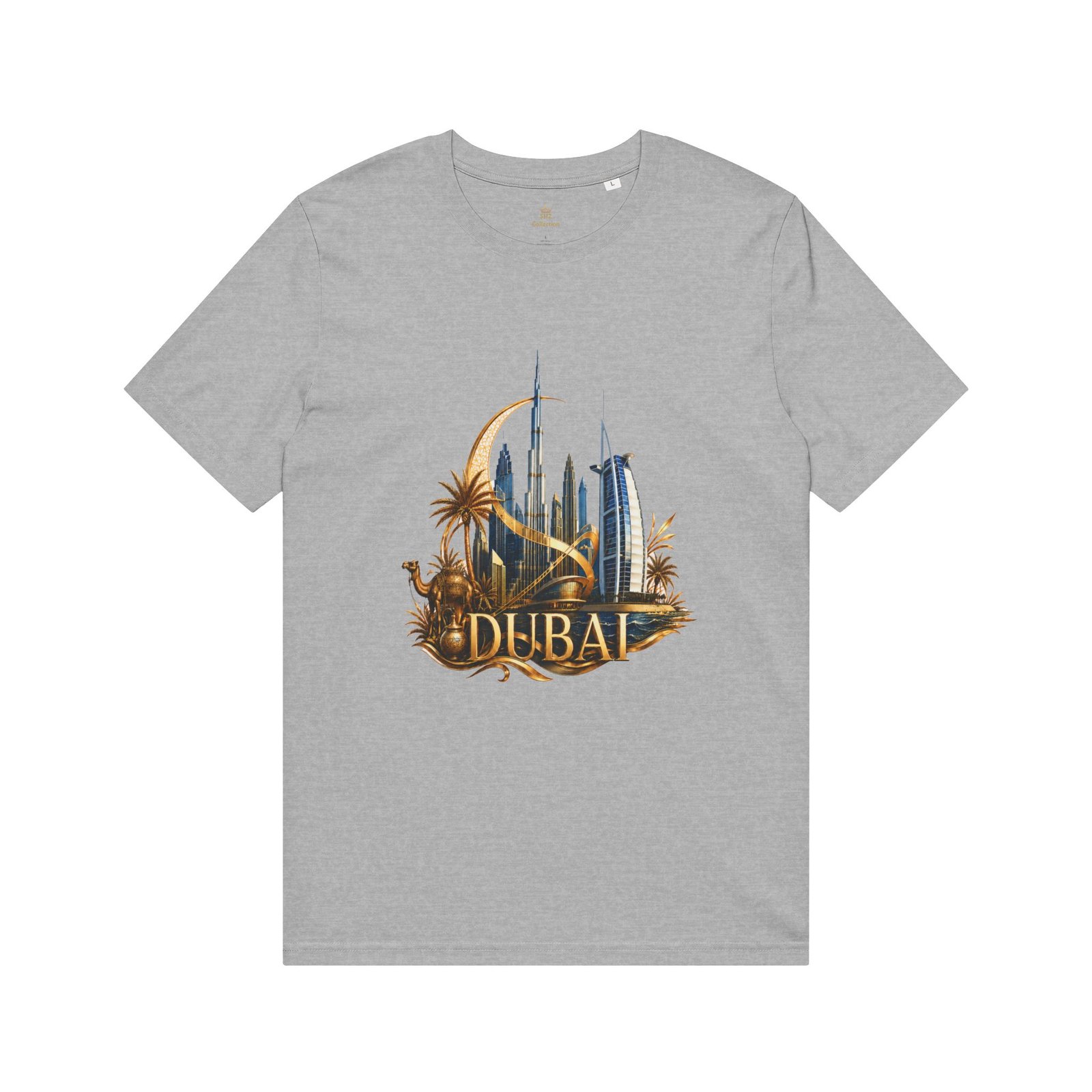 Dubai Skyline Graphic T-Shirt — Gold Palm Desert Souvenir Tee - Image 9
