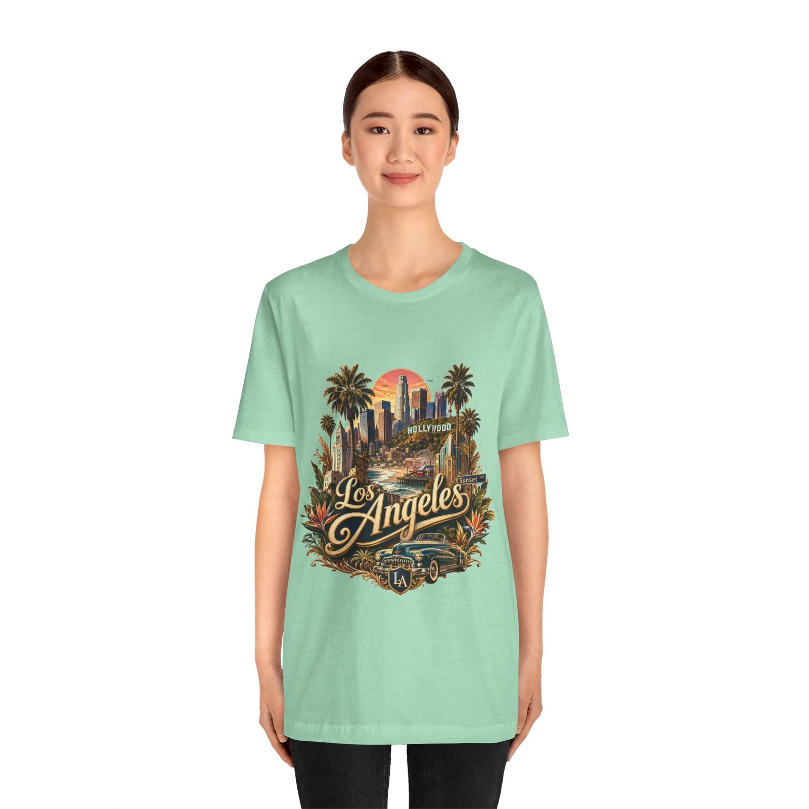 Los Angeles Vintage Skyline Tee — Retro Hollywood LA City T-Shirt - Image 53
