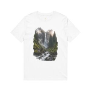 Waterfall Forest T-Shirt — Scenic Nature Landscape Tee