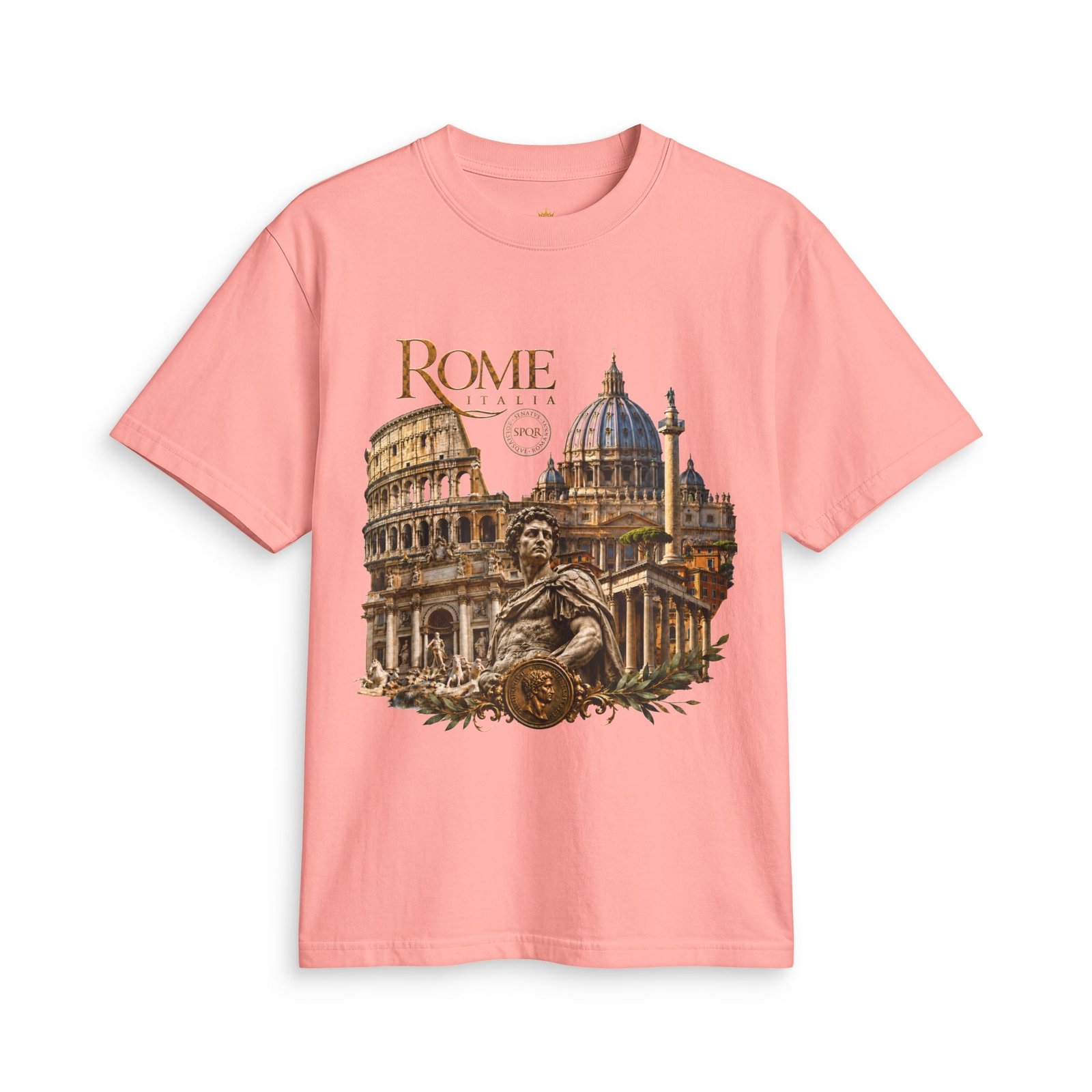 Rome Italy Vintage Architecture T-Shirt — Colosseum & St. Peter’s Basilica Travel Tee - Image 5