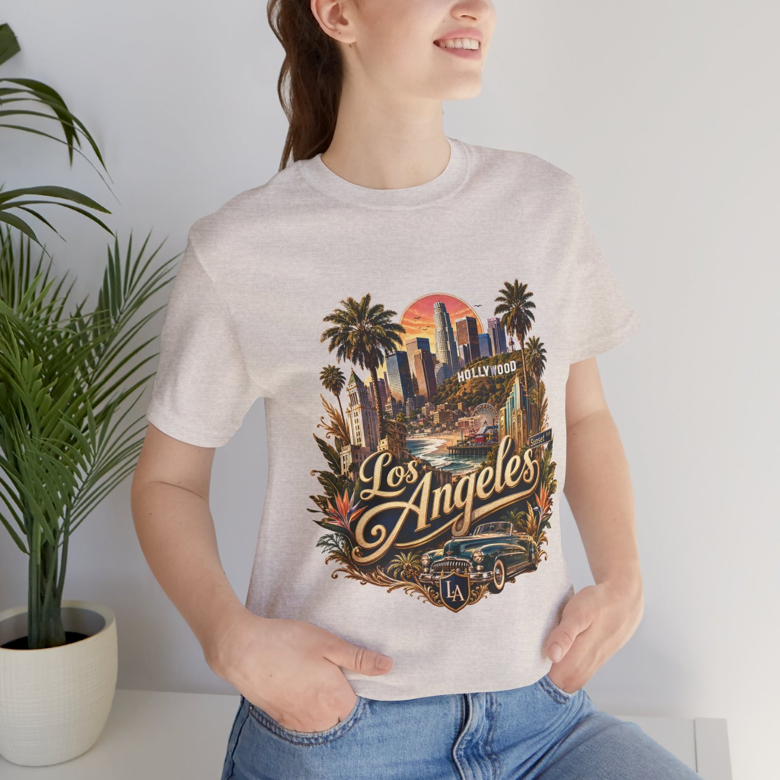 Los Angeles Vintage Skyline Tee — Retro Hollywood LA City T-Shirt - Image 87