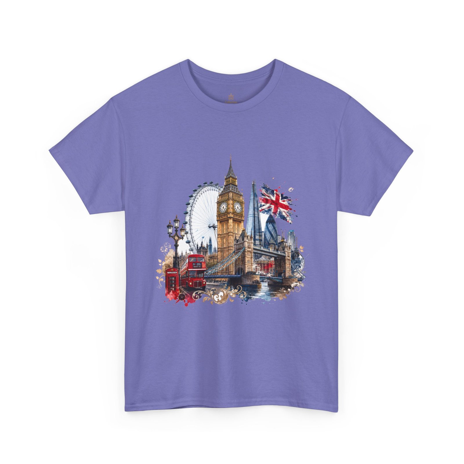 London Cityscape T‑Shirt — Big Ben, London Eye & Union Jack Graphic Tee - Image 89