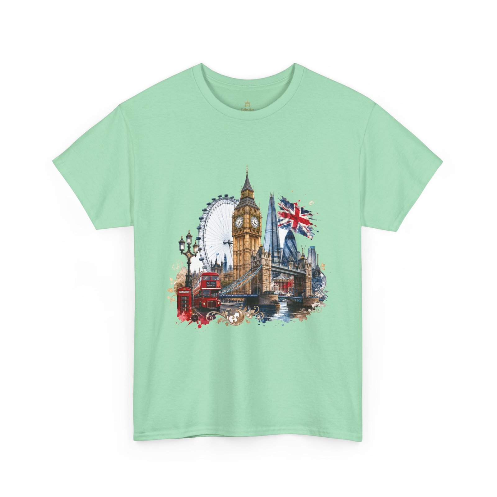 London Cityscape T‑Shirt — Big Ben, London Eye & Union Jack Graphic Tee - Image 73