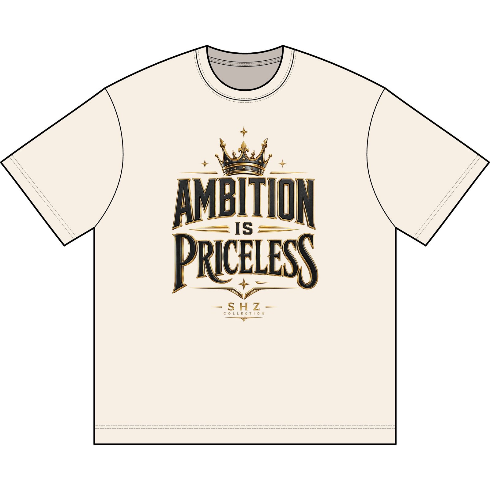 Ambition Is Priceless Men's T-Shirt — Motivational Crown Graphic Tee - Image 4
