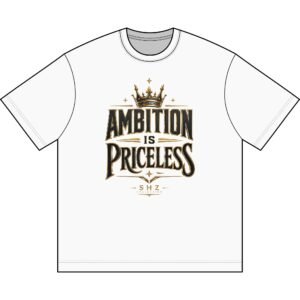 Ambition Is Priceless Men's T-Shirt — Motivational Crown Graphic Tee