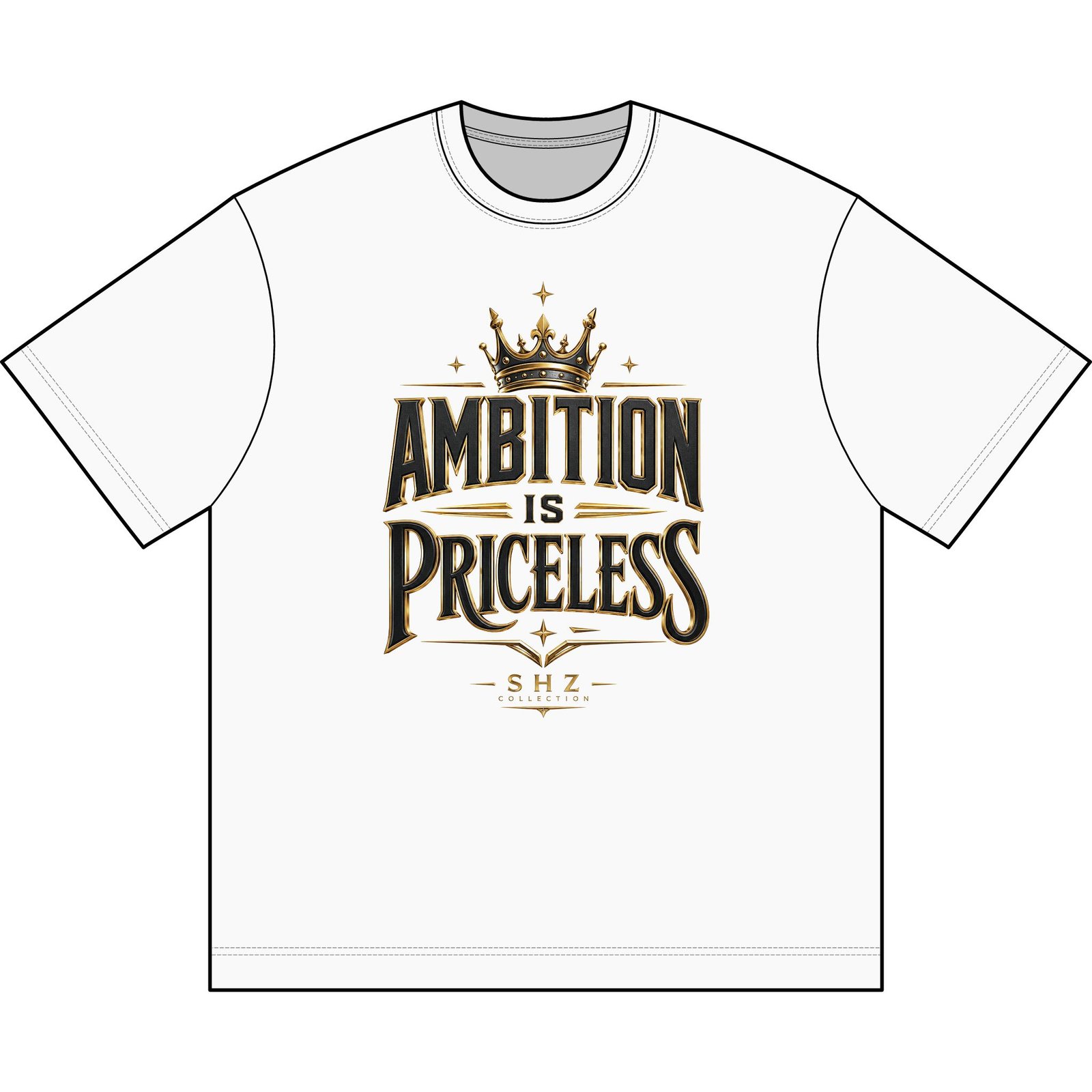 Ambition Is Priceless Men's T-Shirt — Motivational Crown Graphic Tee