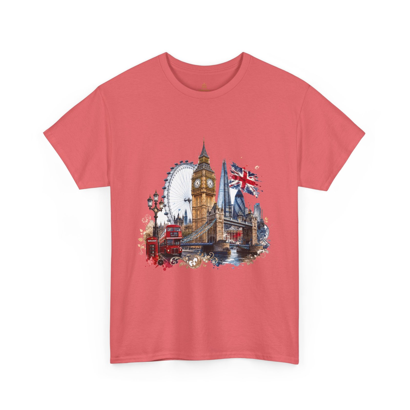London Cityscape T‑Shirt — Big Ben, London Eye & Union Jack Graphic Tee - Image 33