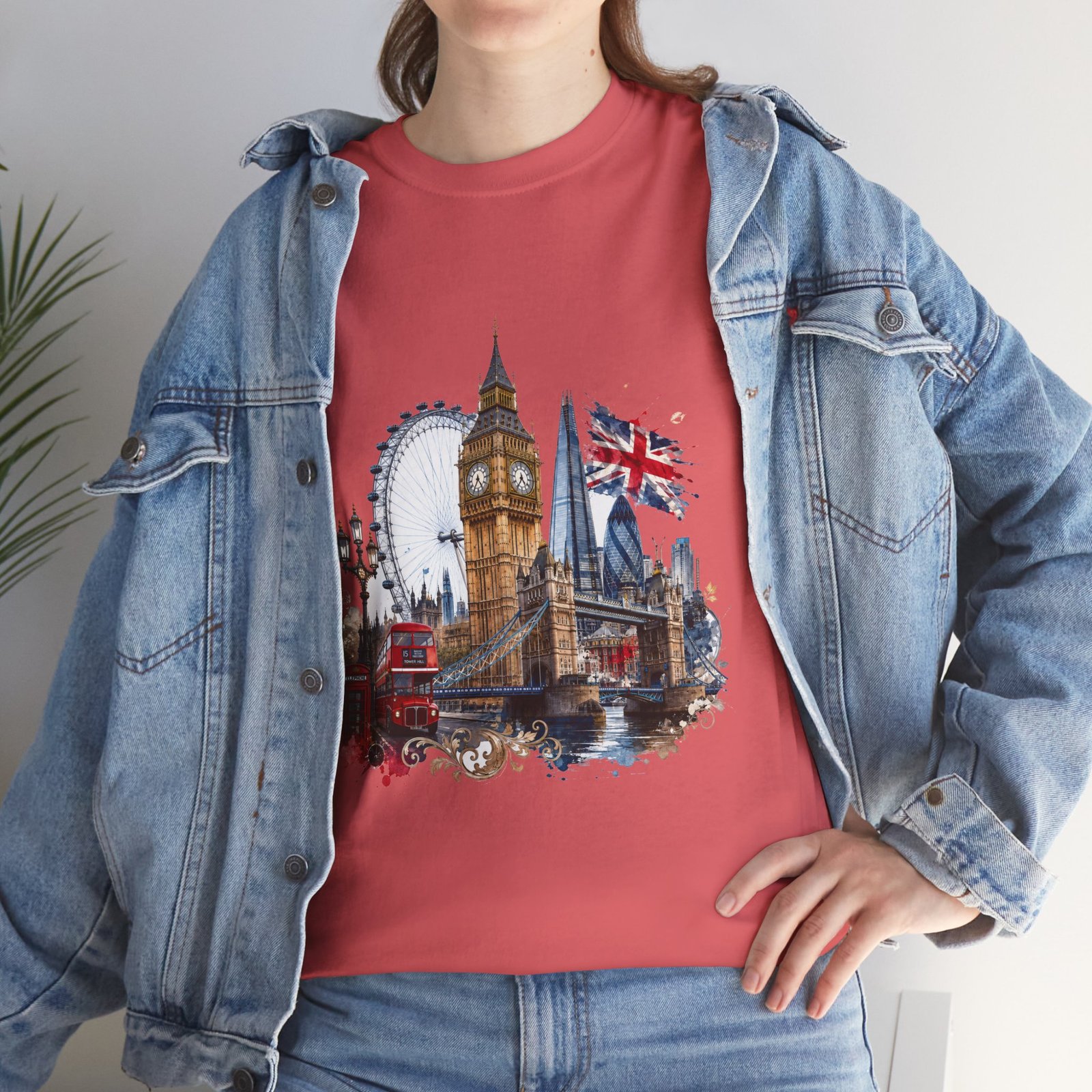 London Cityscape T‑Shirt — Big Ben, London Eye & Union Jack Graphic Tee - Image 39