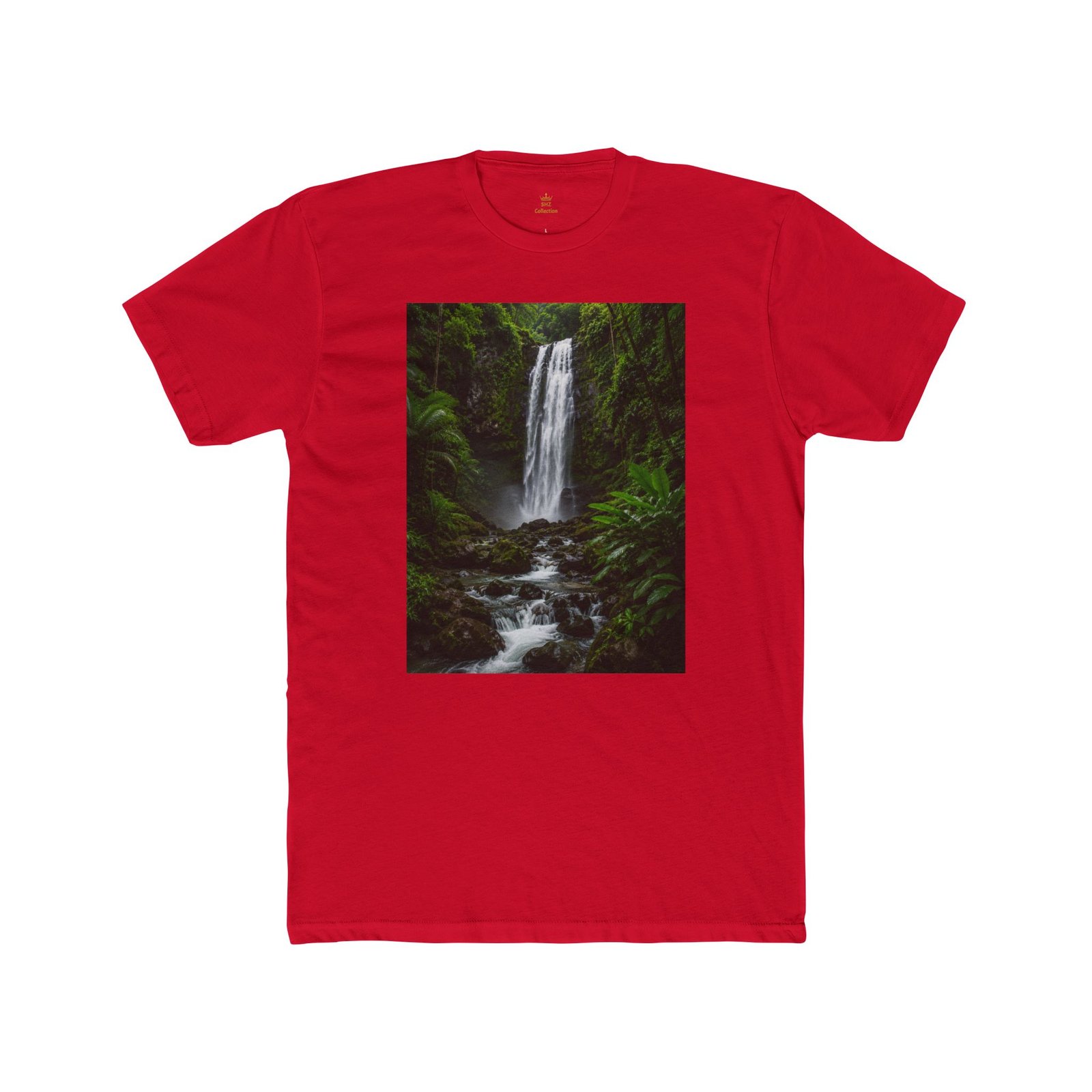 Waterfall Photo T‑Shirt — Forest Cascade Nature Tee - Image 13