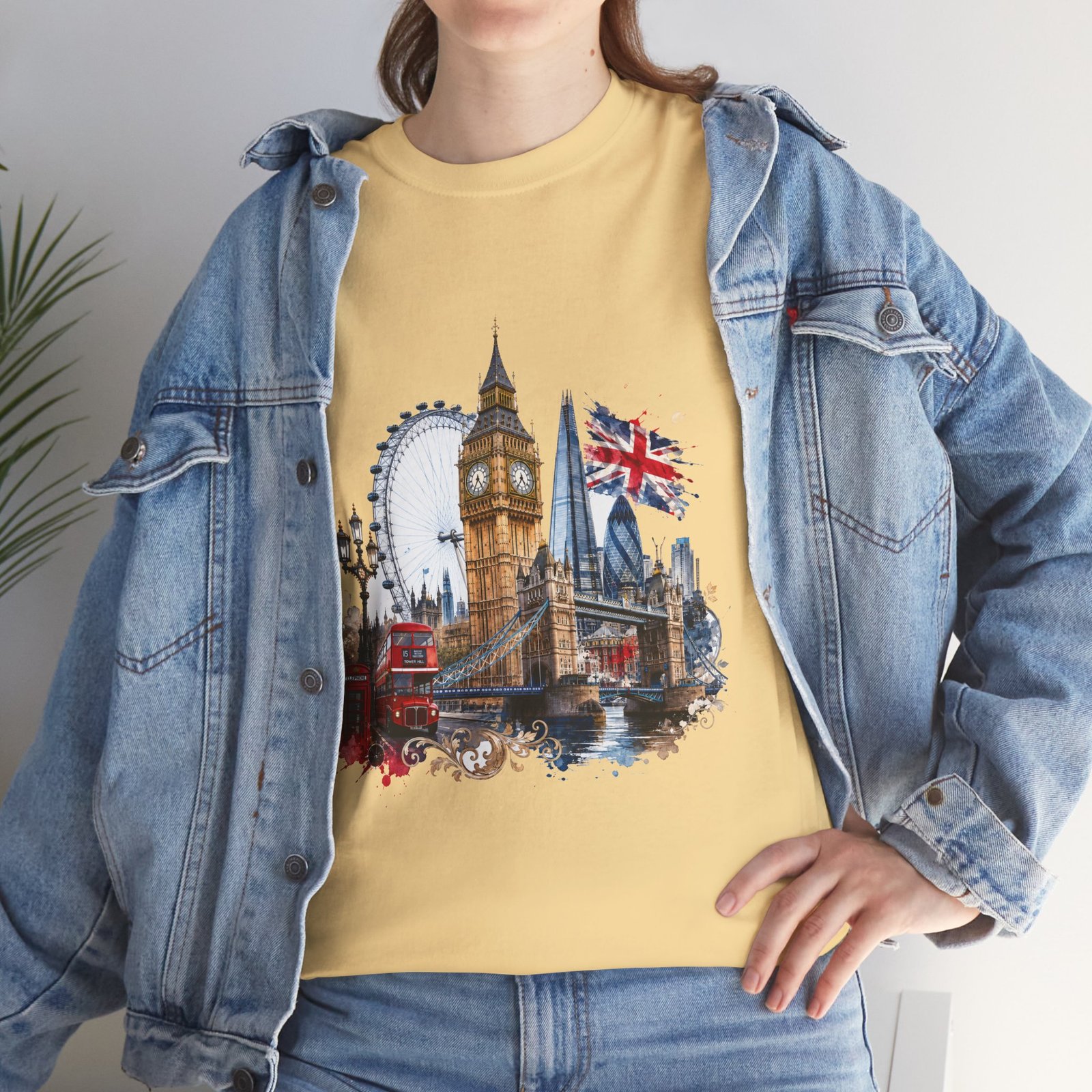 London Cityscape T‑Shirt — Big Ben, London Eye & Union Jack Graphic Tee - Image 55