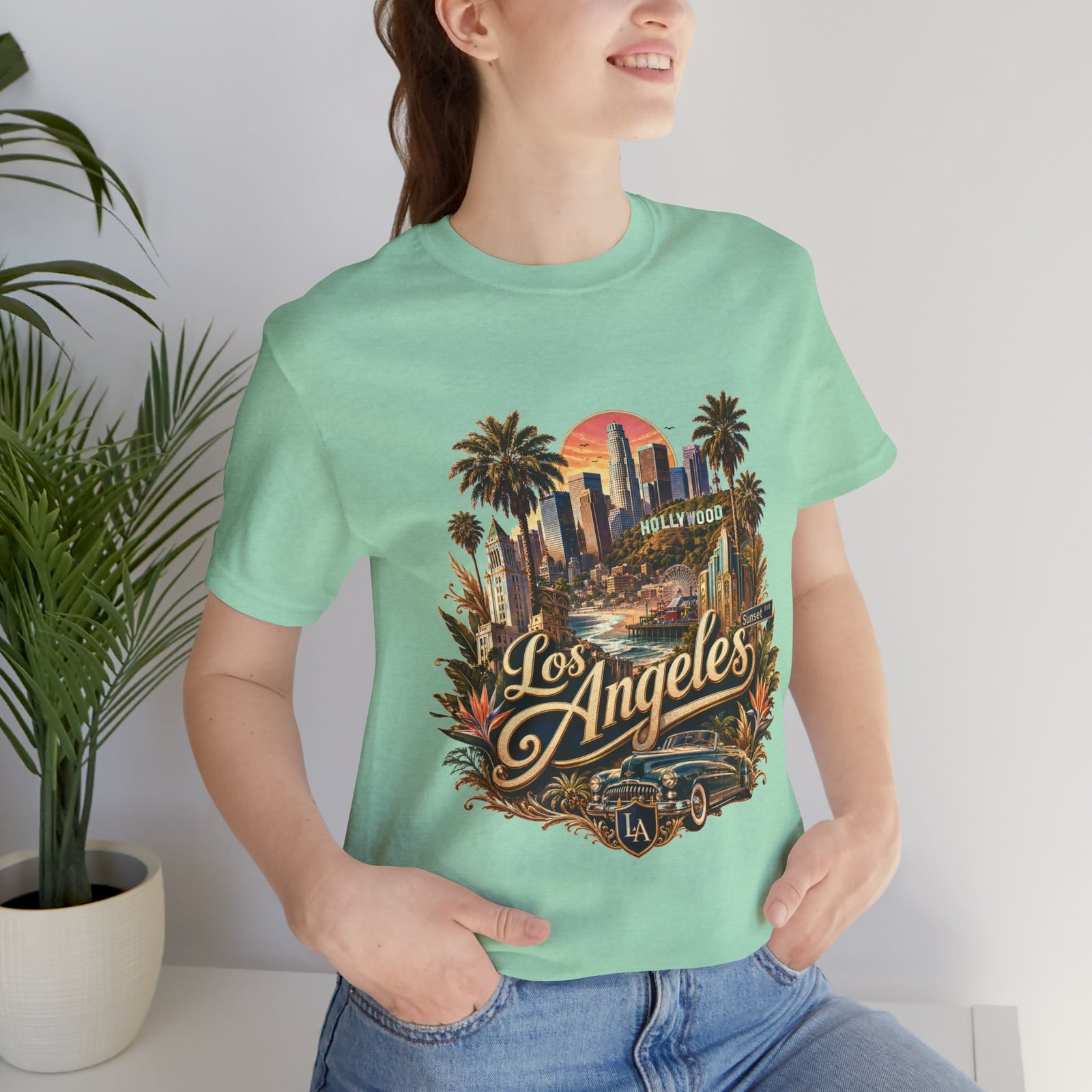 Los Angeles Vintage Skyline Tee — Retro Hollywood LA City T-Shirt - Image 55