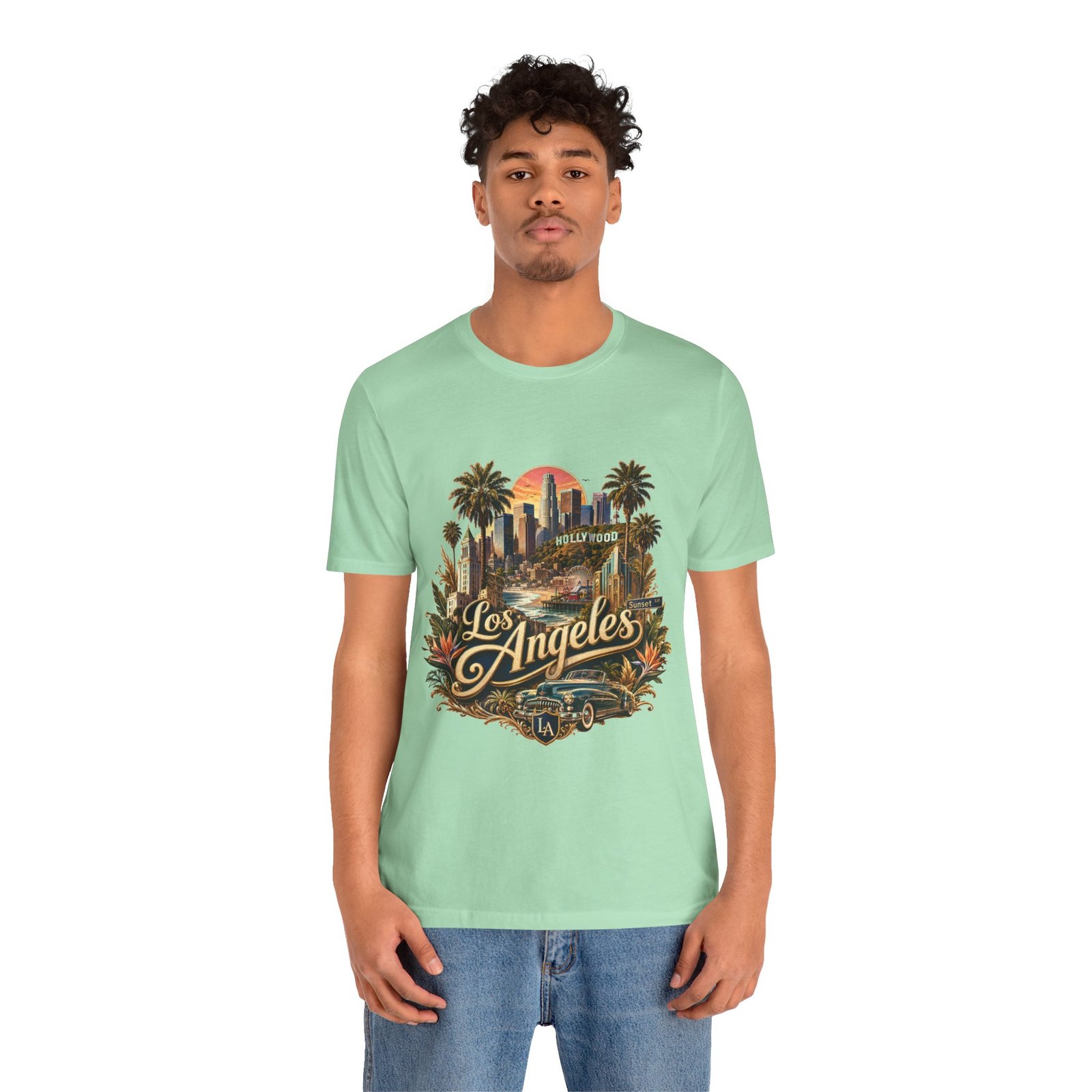 Los Angeles Vintage Skyline Tee — Retro Hollywood LA City T-Shirt - Image 62