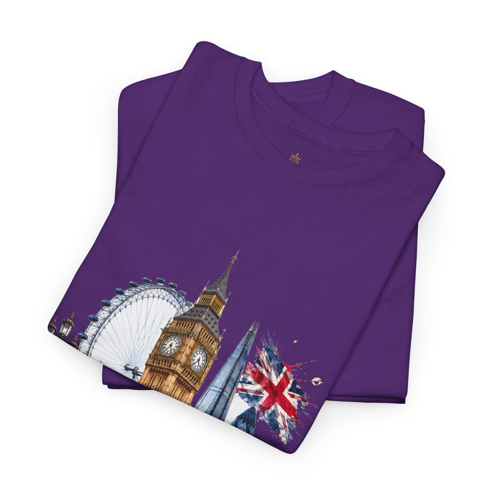 London Cityscape T‑Shirt — Big Ben, London Eye & Union Jack Graphic Tee - Image 19