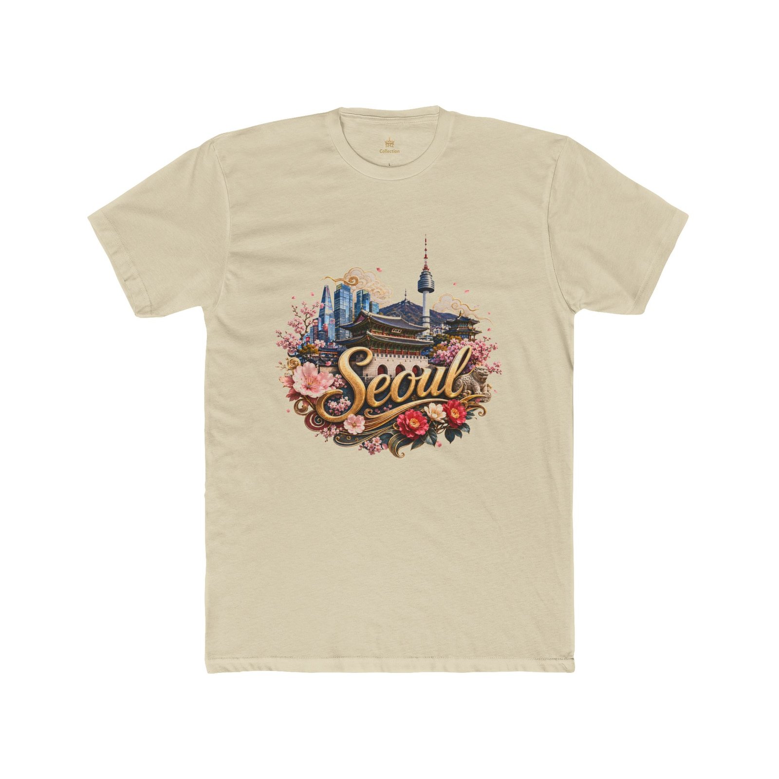 Seoul Vintage Travel T‑Shirt — Retro Seoul Skyline & Cherry Blossoms Tee - Image 28