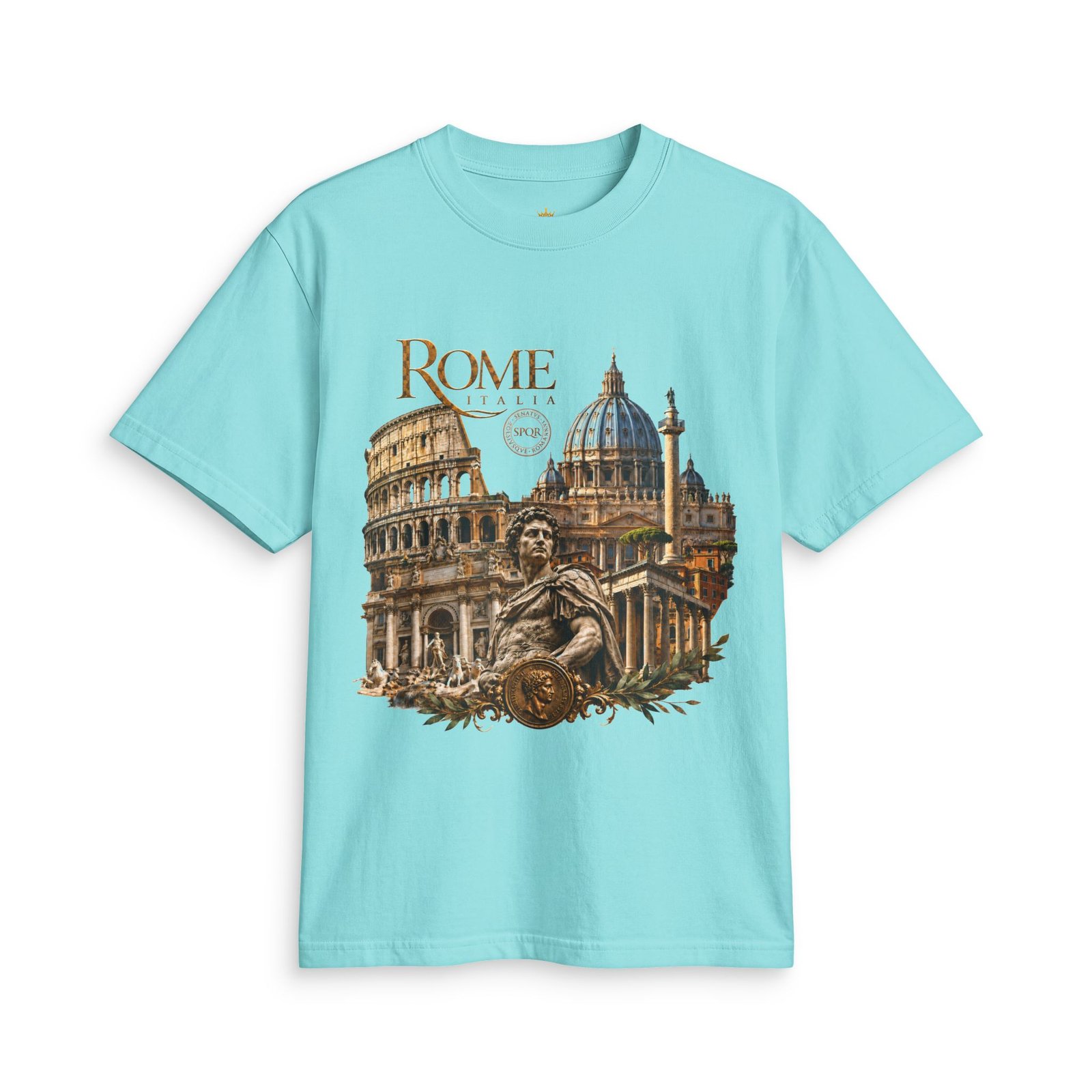 Rome Italy Vintage Architecture T-Shirt — Colosseum & St. Peter’s Basilica Travel Tee - Image 21