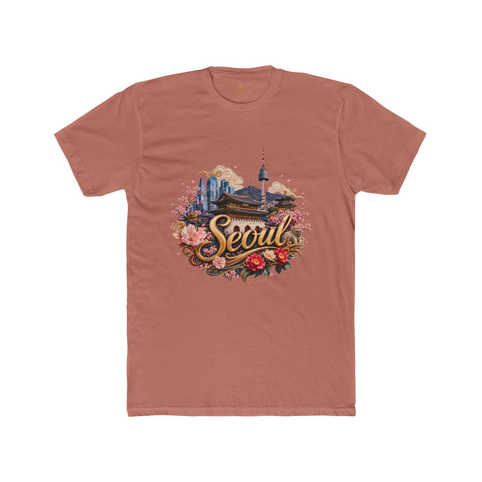 Seoul Vintage Travel T‑Shirt — Retro Seoul Skyline & Cherry Blossoms Tee - Image 40