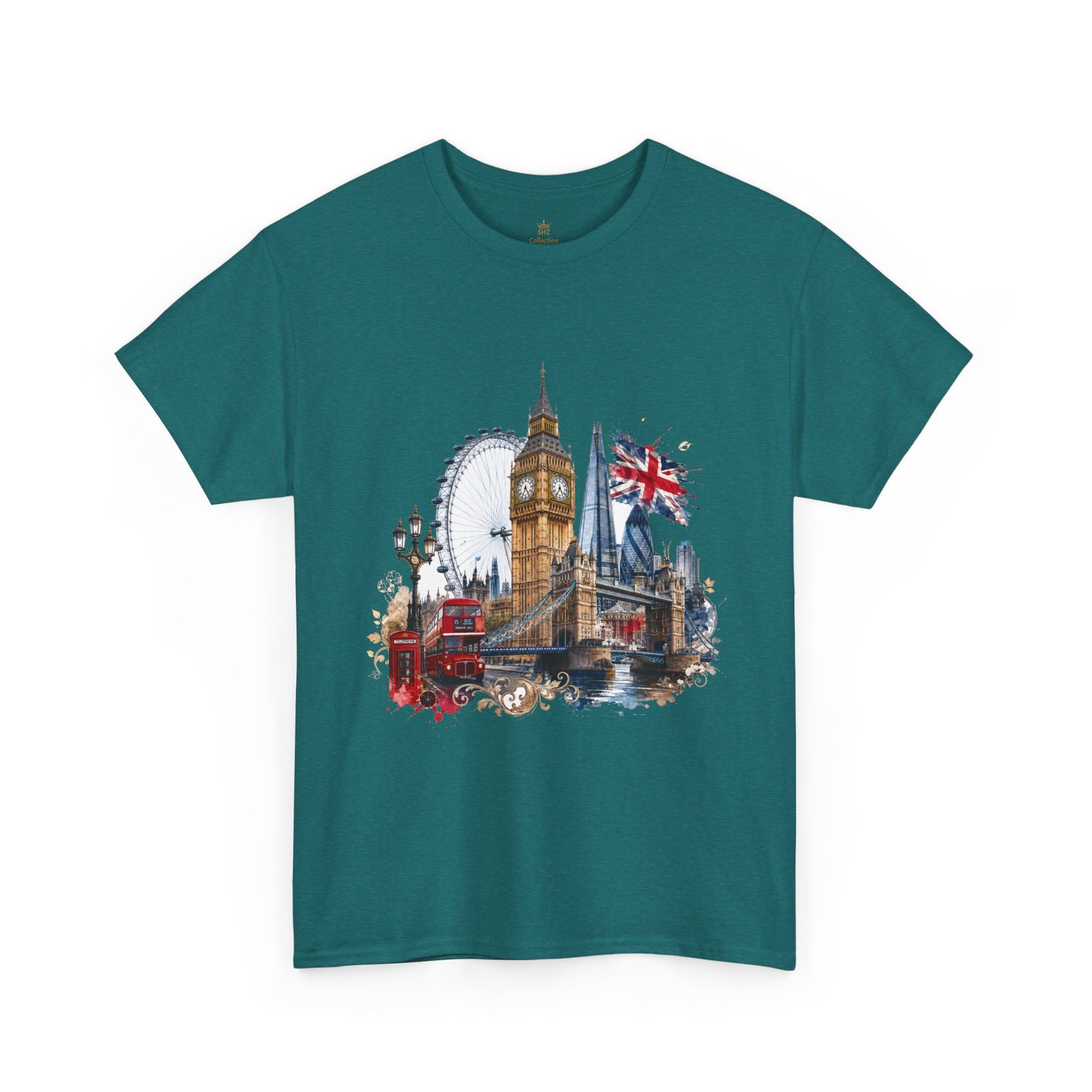 London Cityscape T‑Shirt — Big Ben, London Eye & Union Jack Graphic Tee - Image 81