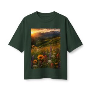 Sunset Wildflower Tee — Mountain Meadow Sunset Women's T‑Shirt