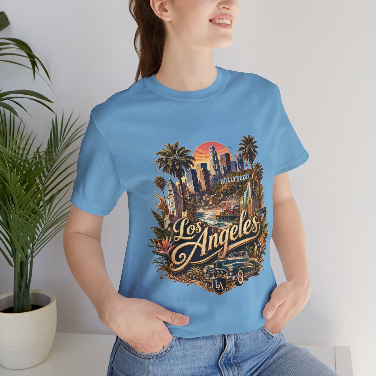Los Angeles Vintage Skyline Tee — Retro Hollywood LA City T-Shirt - Image 71