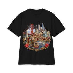 San Francisco Vintage Skyline T-Shirt — Golden Gate Cable Car Souvenir