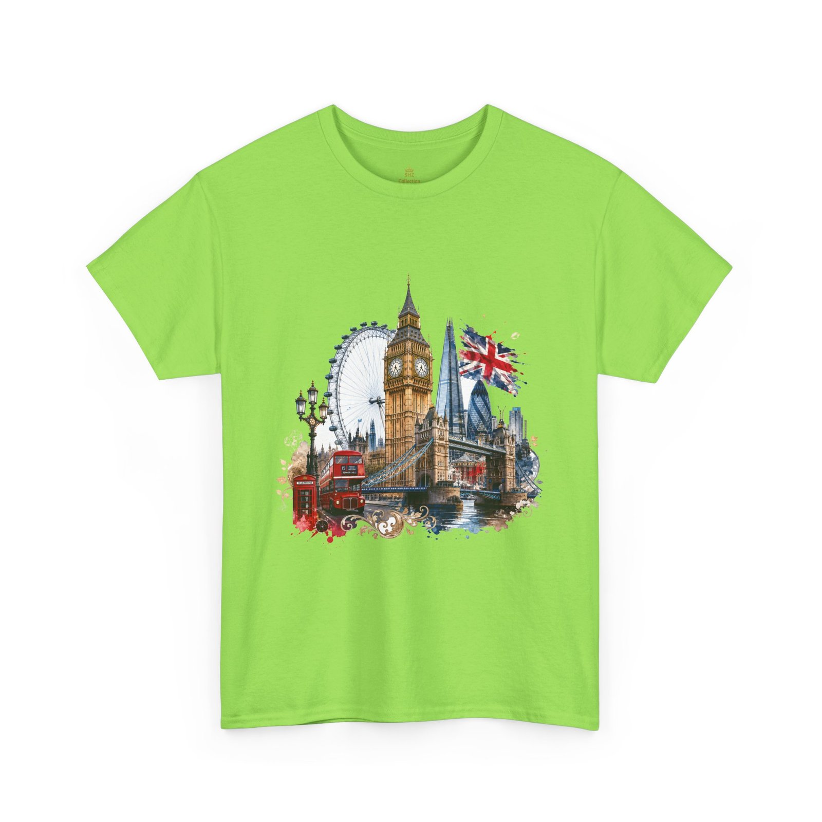 London Cityscape T‑Shirt — Big Ben, London Eye & Union Jack Graphic Tee - Image 97
