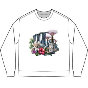 Singapore Skyline Floral Long Sleeve Tee