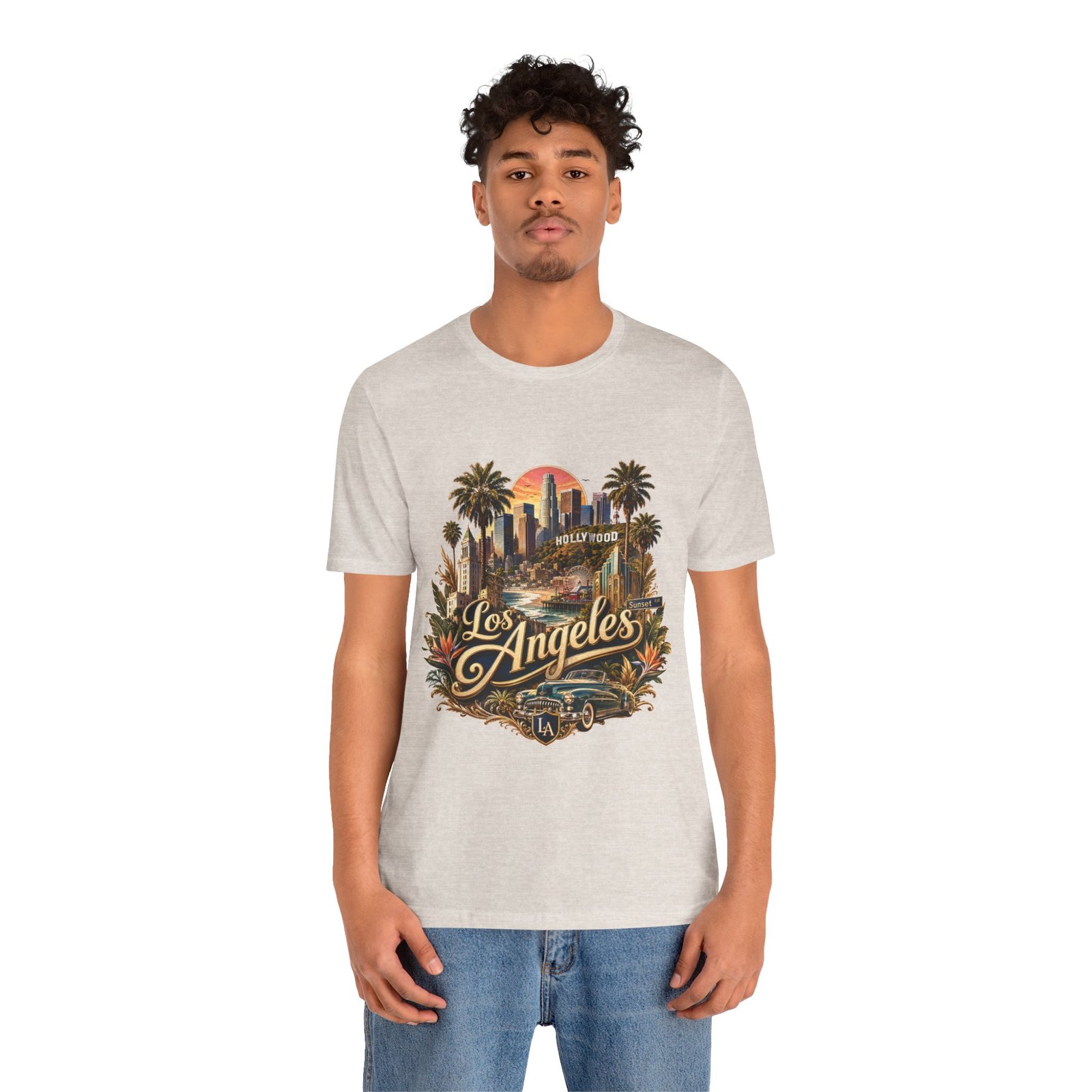 Los Angeles Vintage Skyline Tee — Retro Hollywood LA City T-Shirt - Image 86