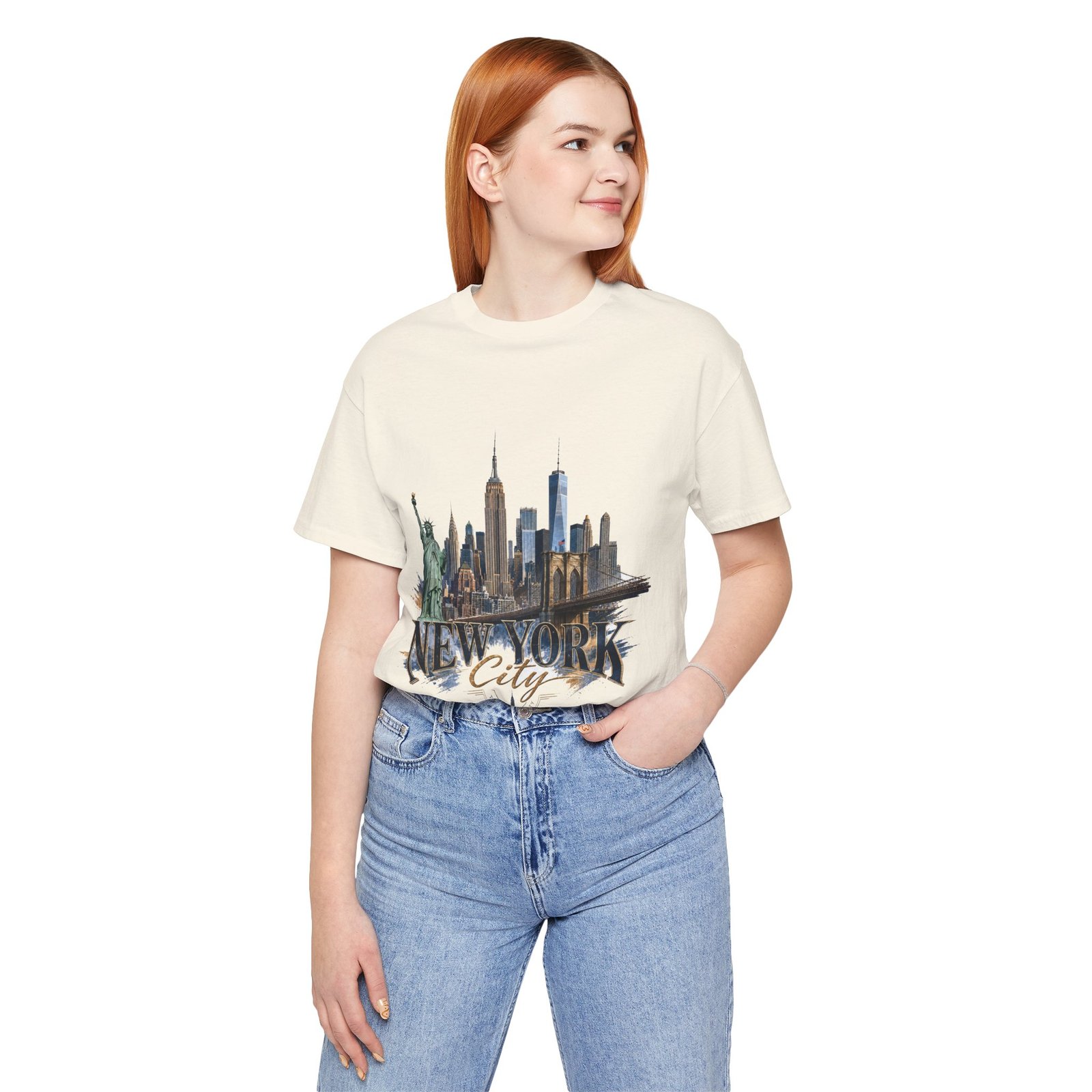 New York City Skyline Tee — Vintage Statue of Liberty & Manhattan Graphic T‑Shirt - Image 13