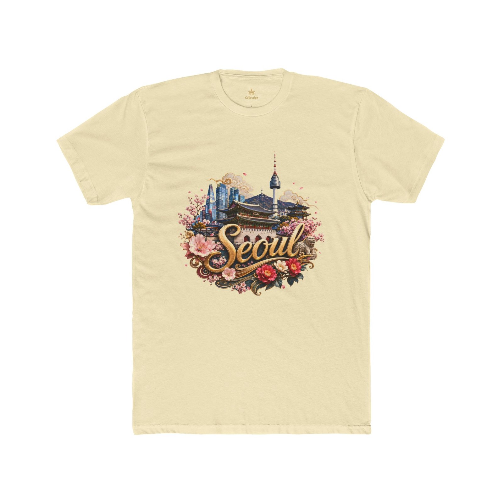 Seoul Vintage Travel T‑Shirt — Retro Seoul Skyline & Cherry Blossoms Tee - Image 25