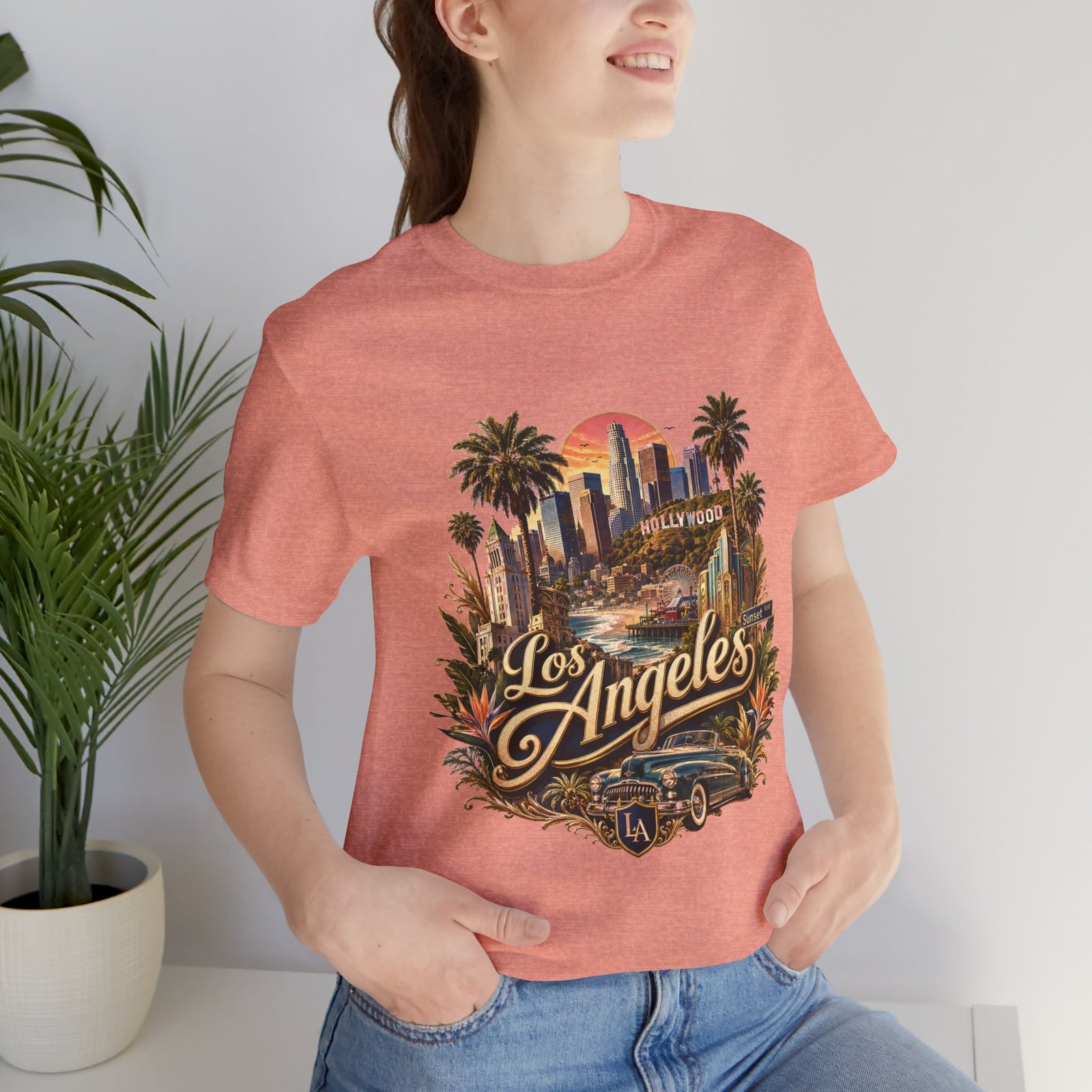 Los Angeles Vintage Skyline Tee — Retro Hollywood LA City T-Shirt - Image 47