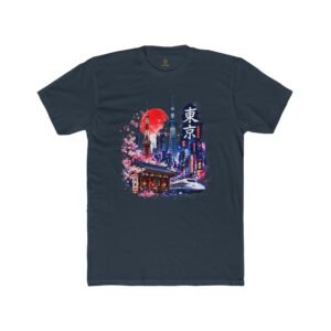 Tokyo Skyline T-Shirt – Cherry Blossoms, Shinkansen & Red Sun Graphic Tee