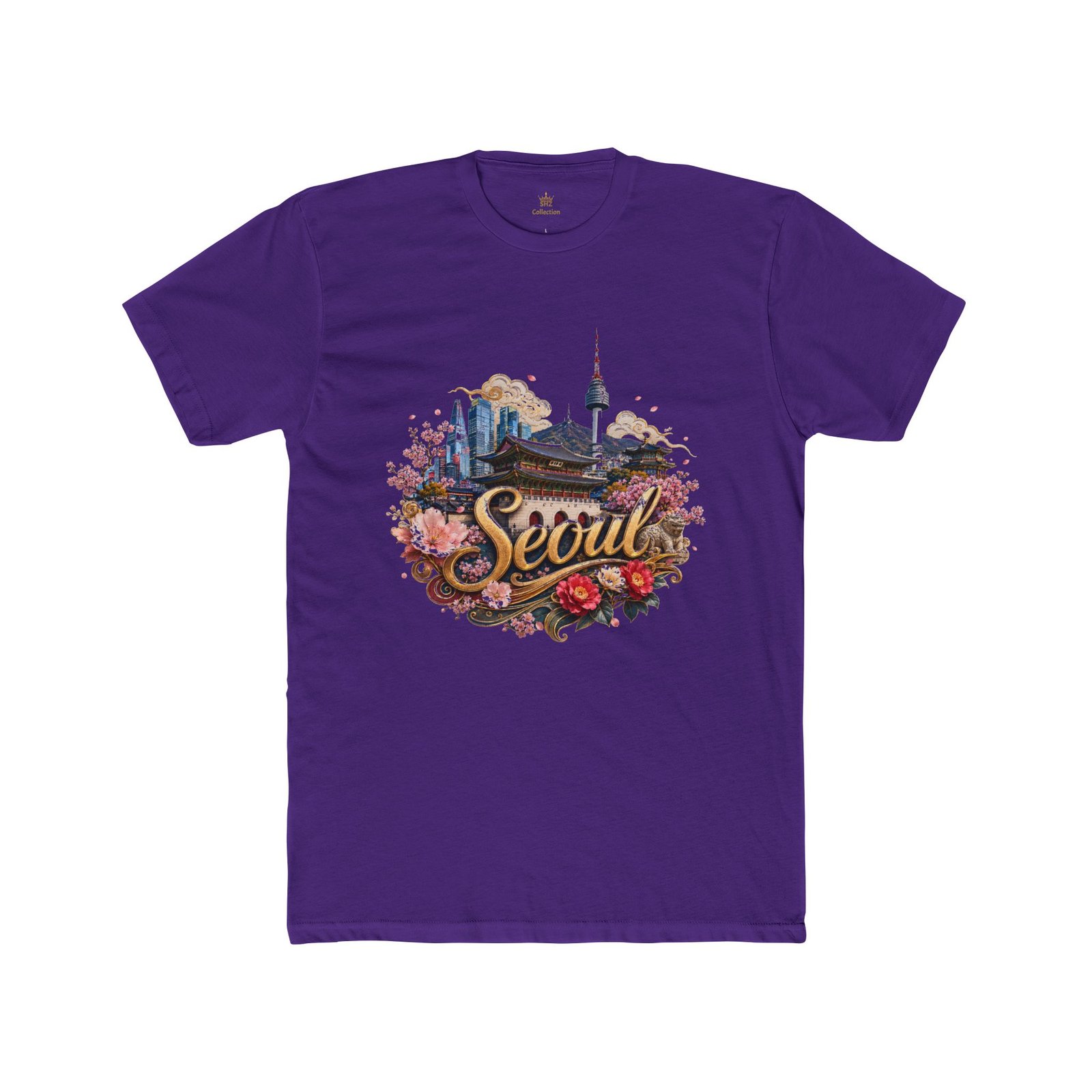 Seoul Vintage Travel T‑Shirt — Retro Seoul Skyline & Cherry Blossoms Tee - Image 22