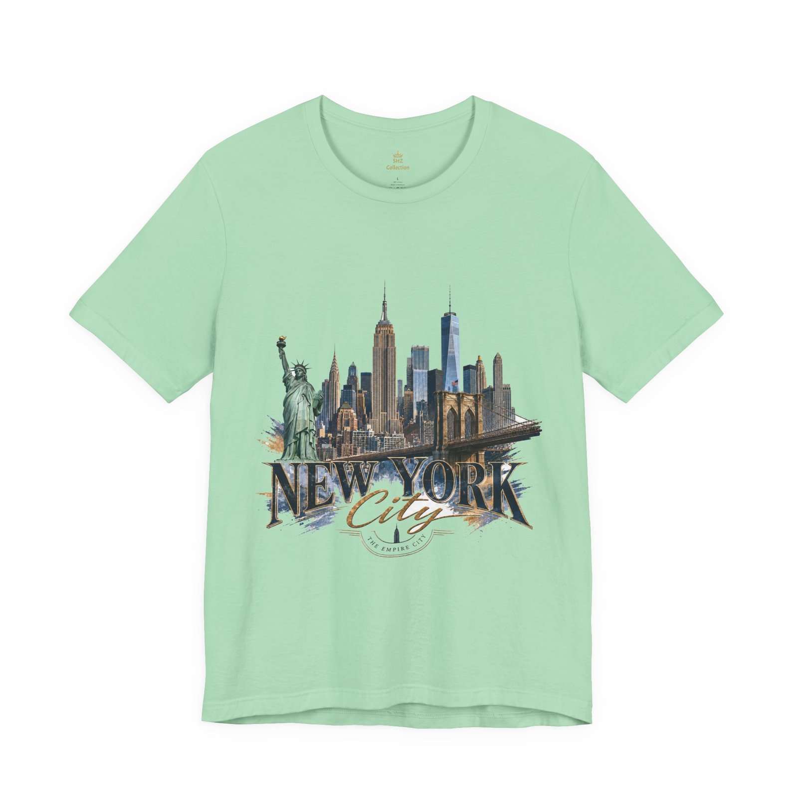 New York City Skyline Tee — Vintage Statue of Liberty & Manhattan Graphic T‑Shirt