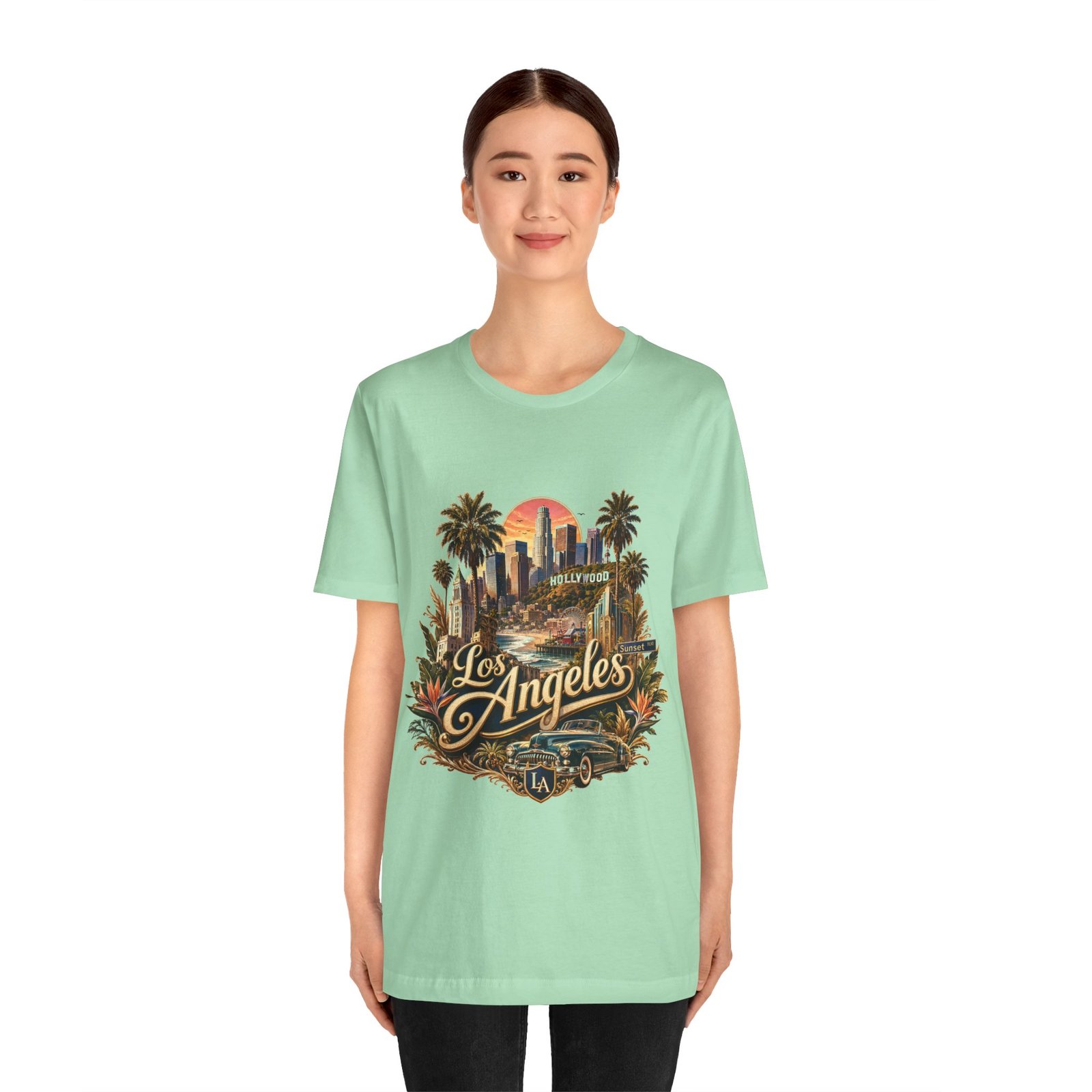 Los Angeles Vintage Skyline Tee — Retro Hollywood LA City T-Shirt - Image 61