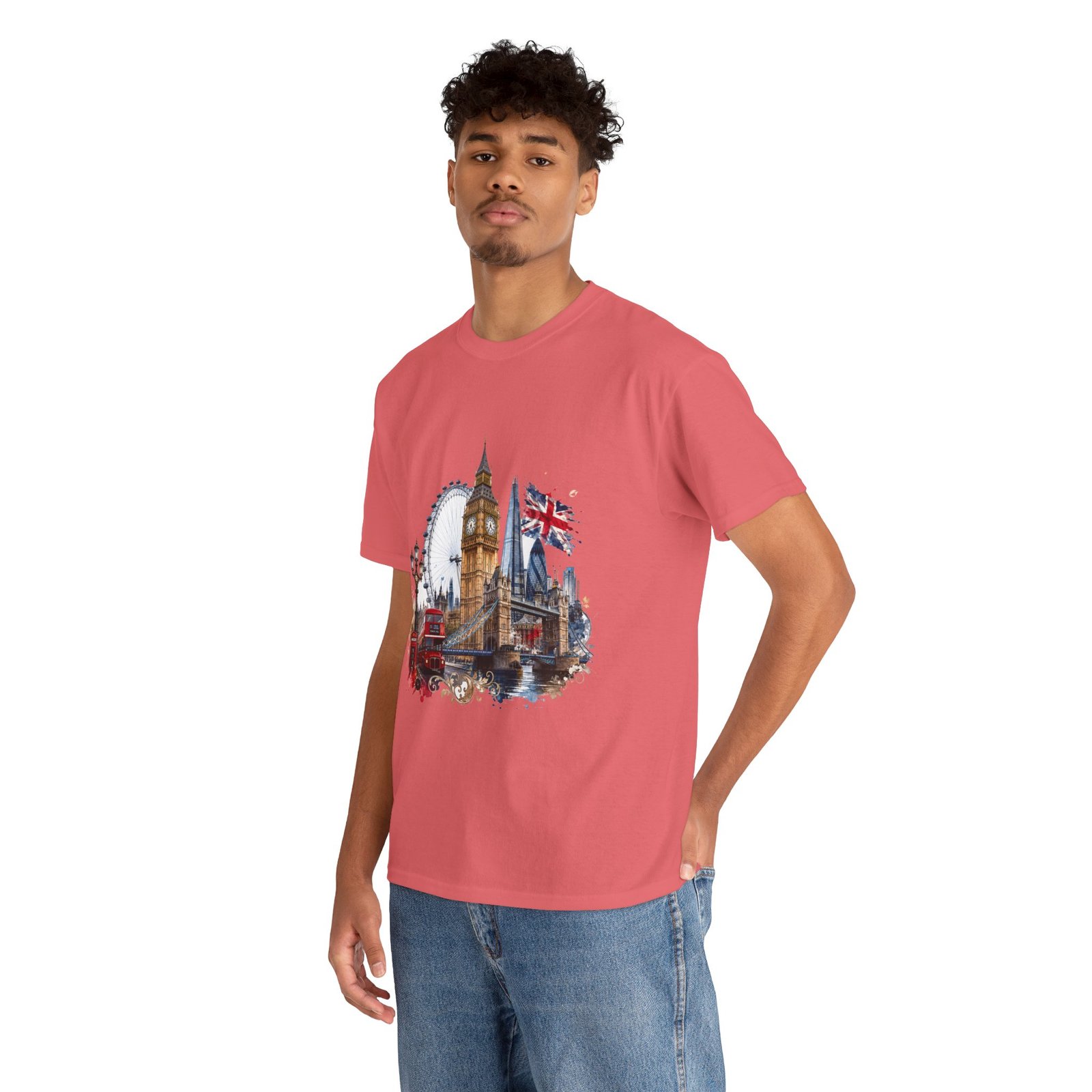 London Cityscape T‑Shirt — Big Ben, London Eye & Union Jack Graphic Tee - Image 38