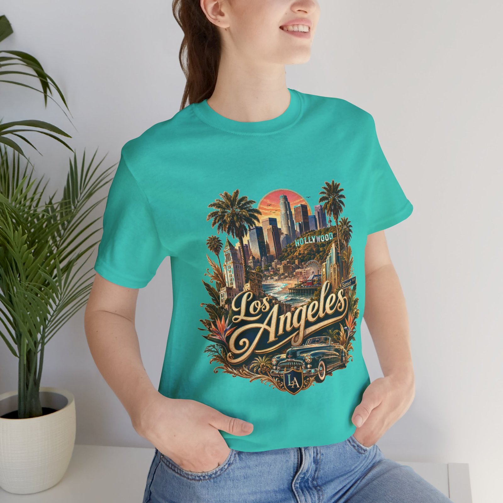 Los Angeles Vintage Skyline Tee — Retro Hollywood LA City T-Shirt - Image 103