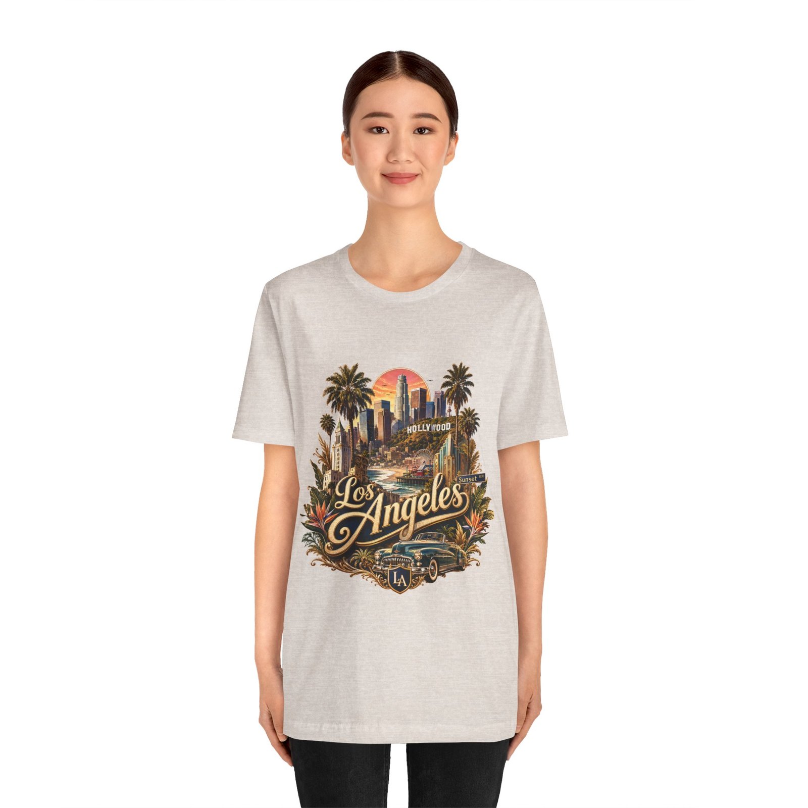 Los Angeles Vintage Skyline Tee — Retro Hollywood LA City T-Shirt - Image 85
