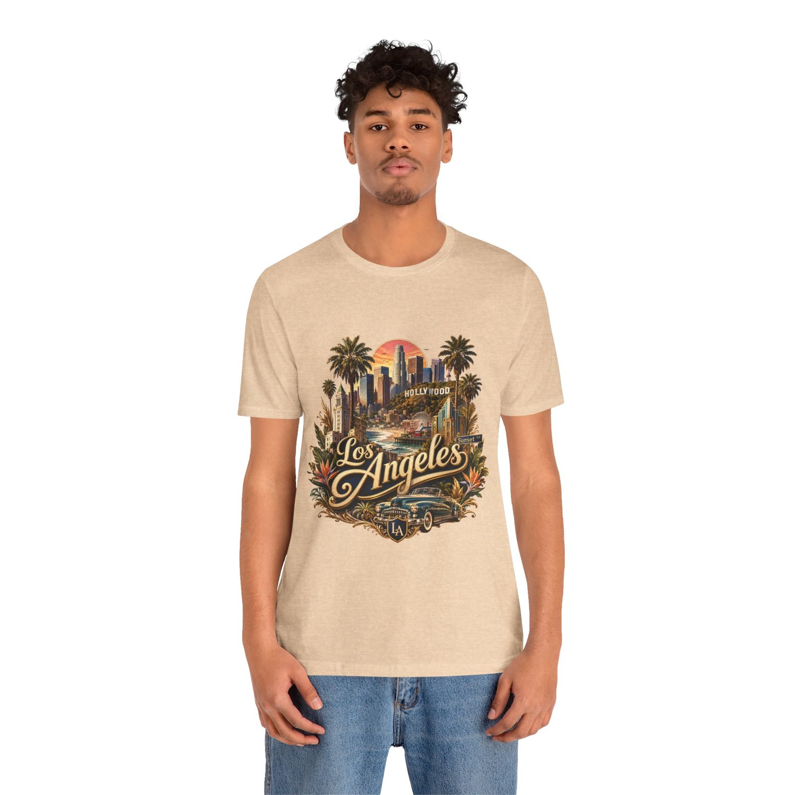 Los Angeles Vintage Skyline Tee — Retro Hollywood LA City T-Shirt - Image 78