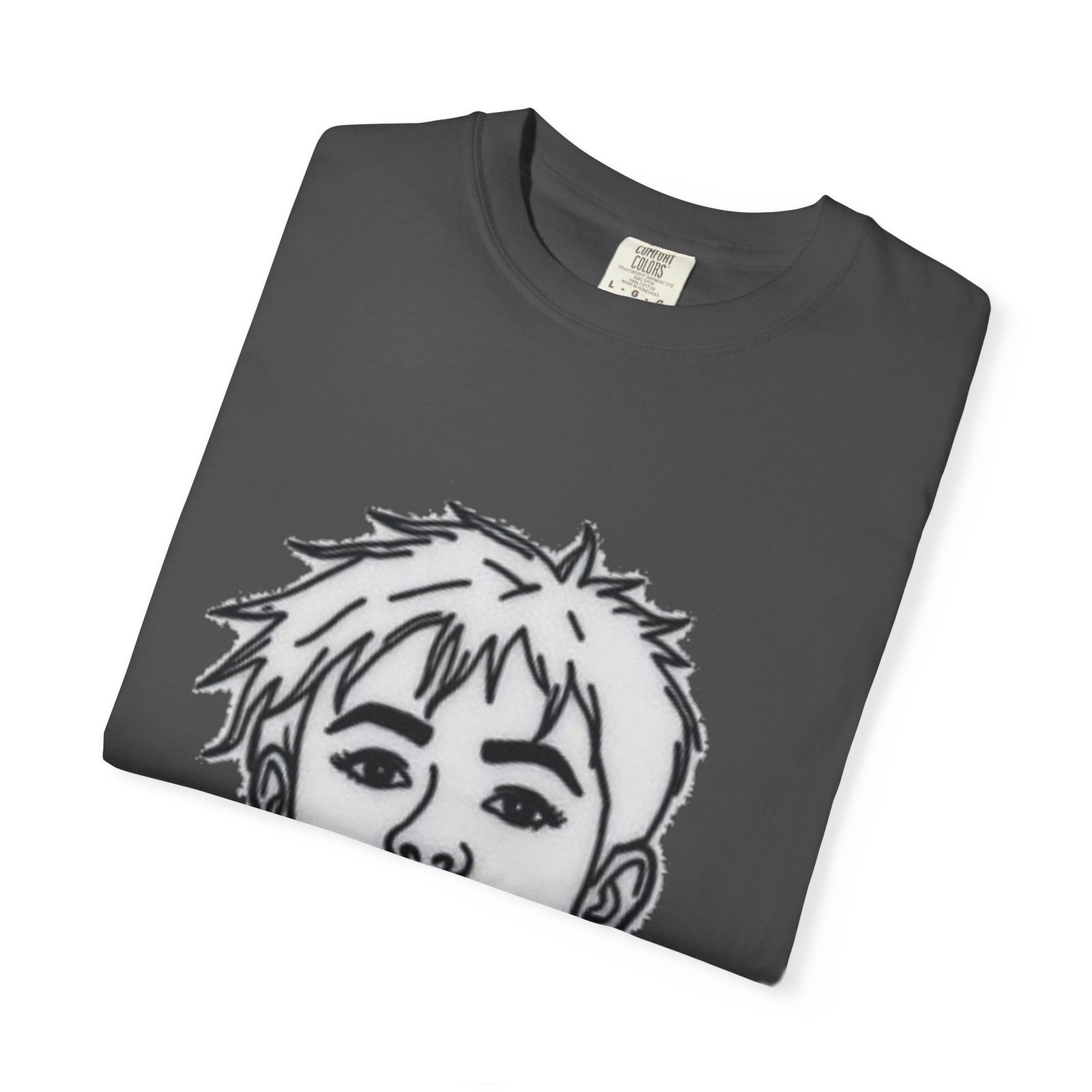 Minimal Line Art Face T-Shirt — Monochrome Portrait Tee - Image 51